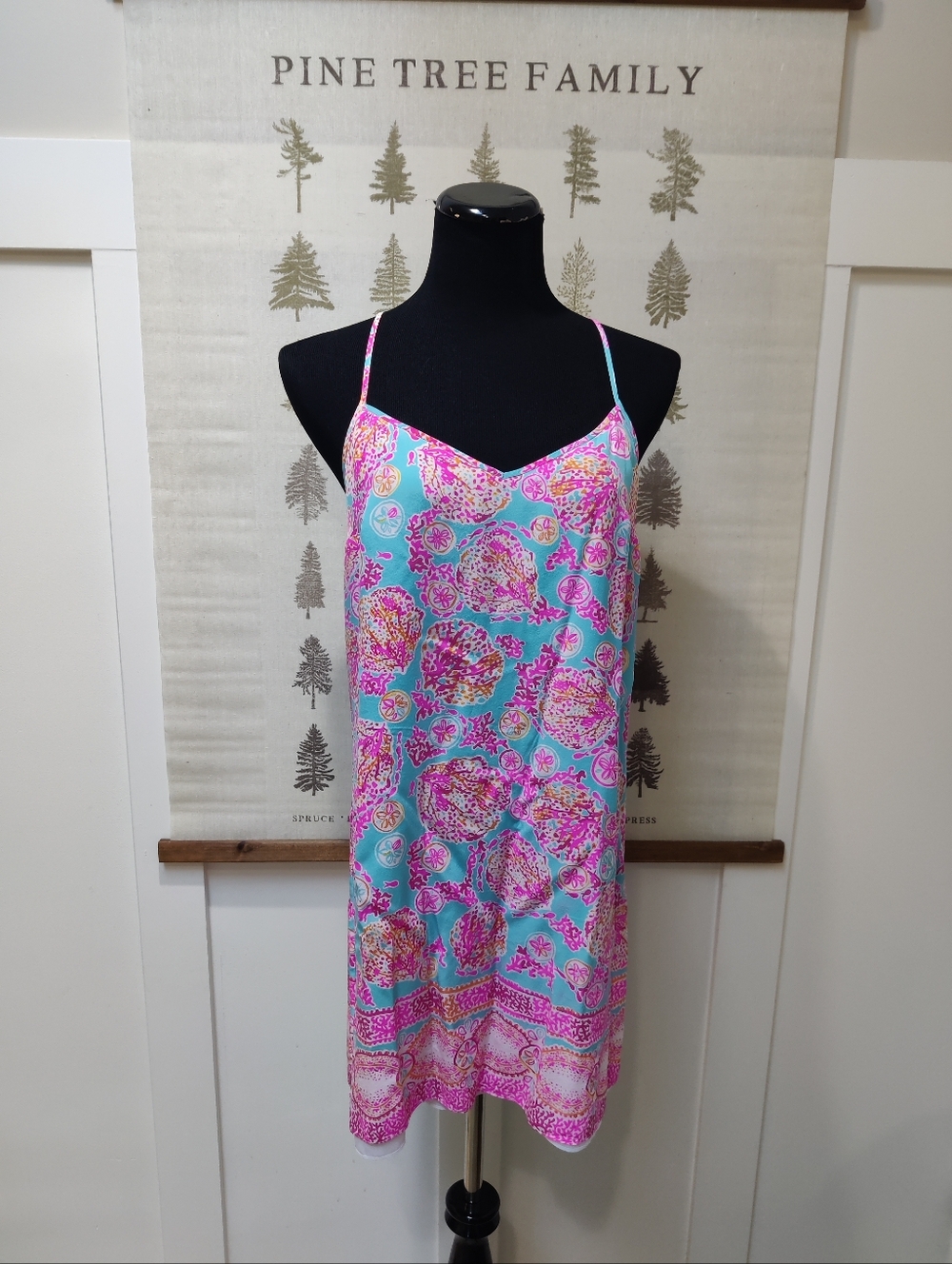 Lilly Pulitzer 100% Silk Floral Print Mini Dress – Adjustable Straps – Size M